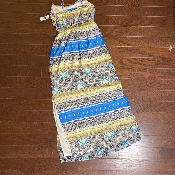 OLD NAVY Maxi Dress SIZE SMALL Geometric Print Side Splits NEW WITH TAGS - Picture 10 of 10